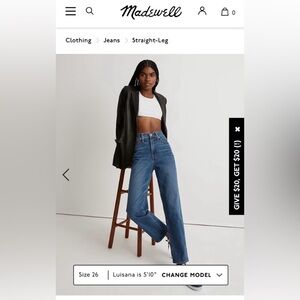Madewell The Perfect Vintage Straight Jeans in Mayfield